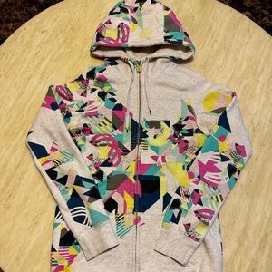 TNA White Colorful Long Hoodie Size - S